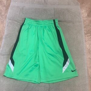 Nike Men's Lime Green and Blue Athletic Shorts